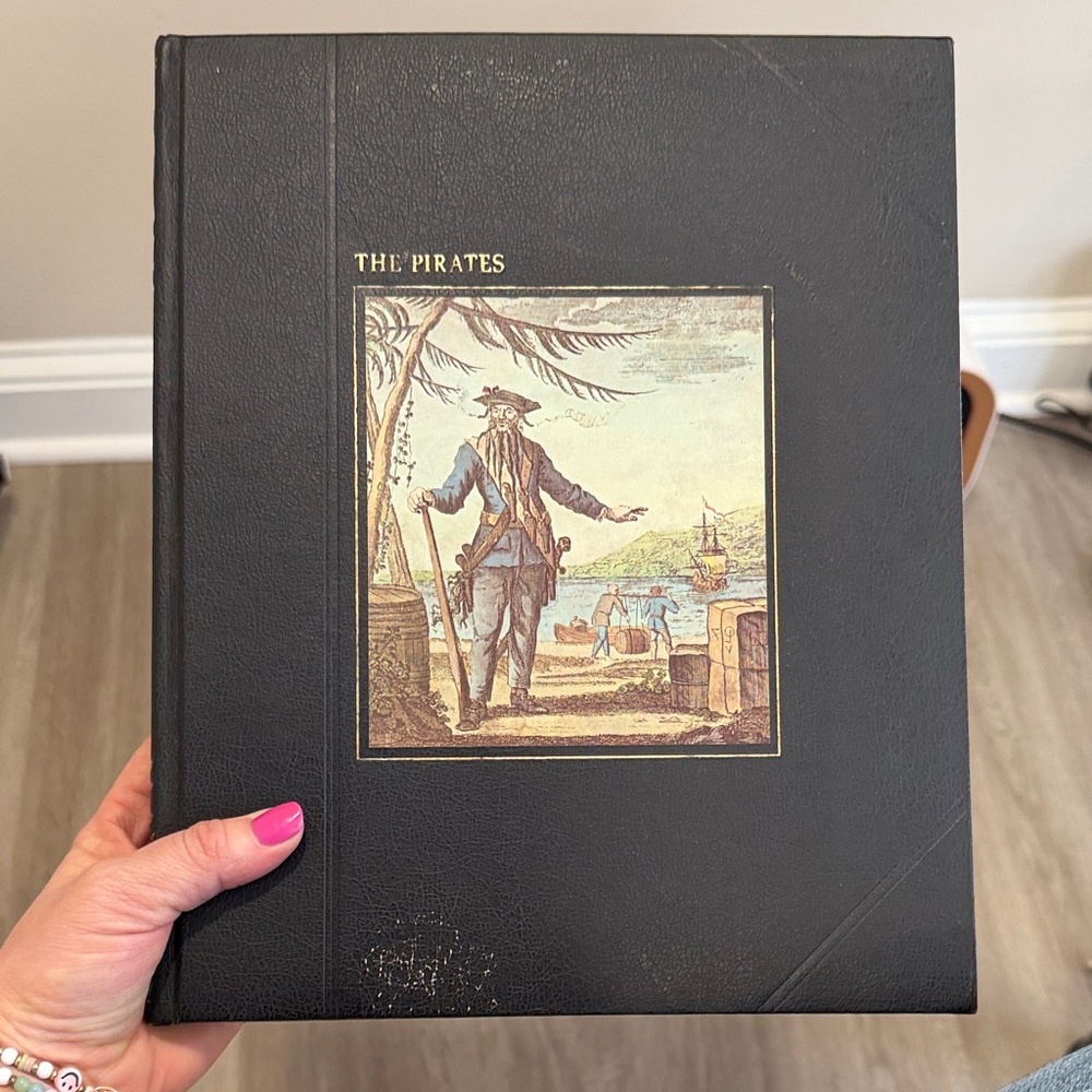 Black Leather-Bound 'The Pirates' Book